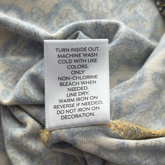 Westport Yellow Paisley Short Sleeve Shirt Size L - Picture 5 of 6